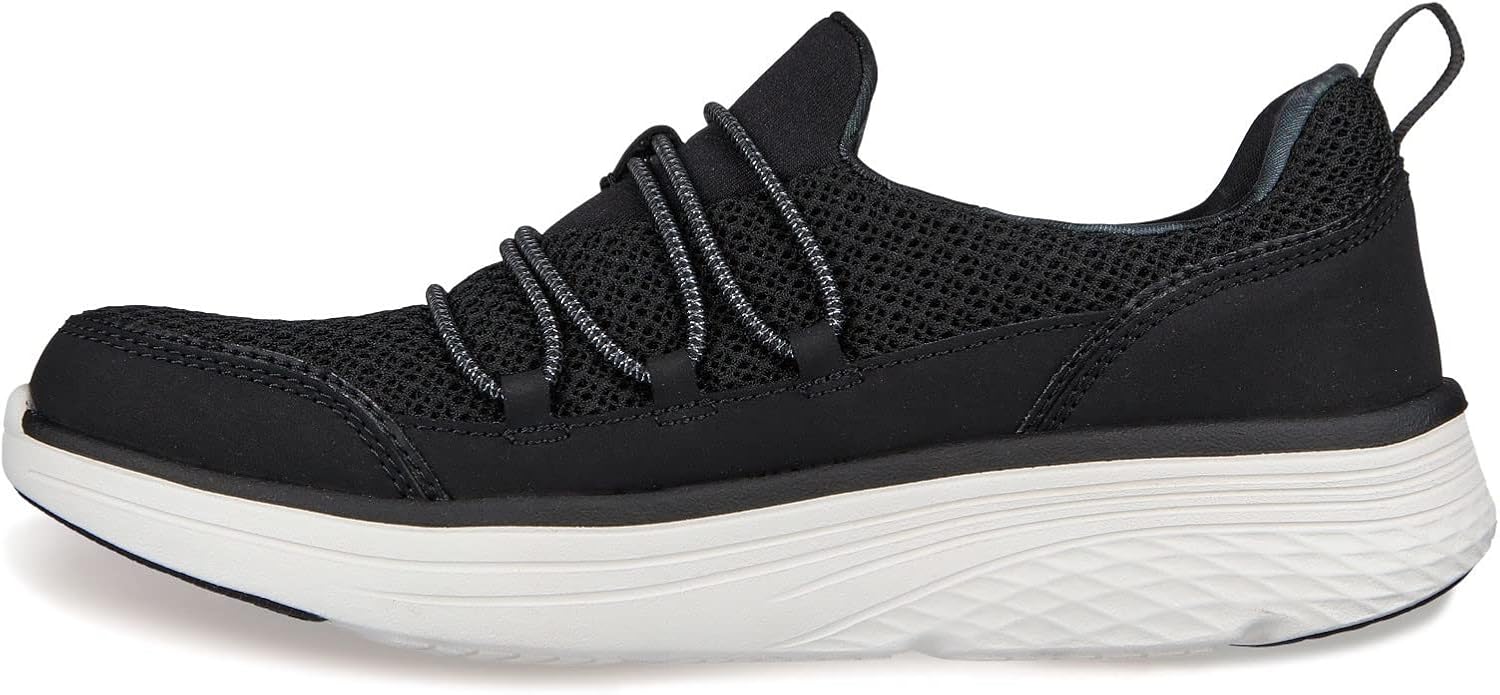 Skechers Women's MAX Cushioning LITE-Soaring Skies Sneaker, Black, 9