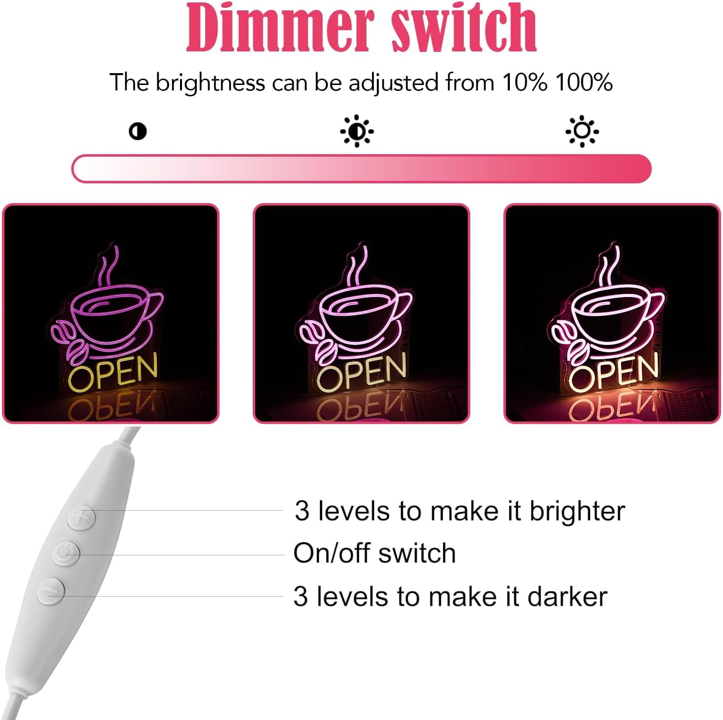 Amazon.co.jp: コーヒーカップオープンLEDネオンサイン ビジネス