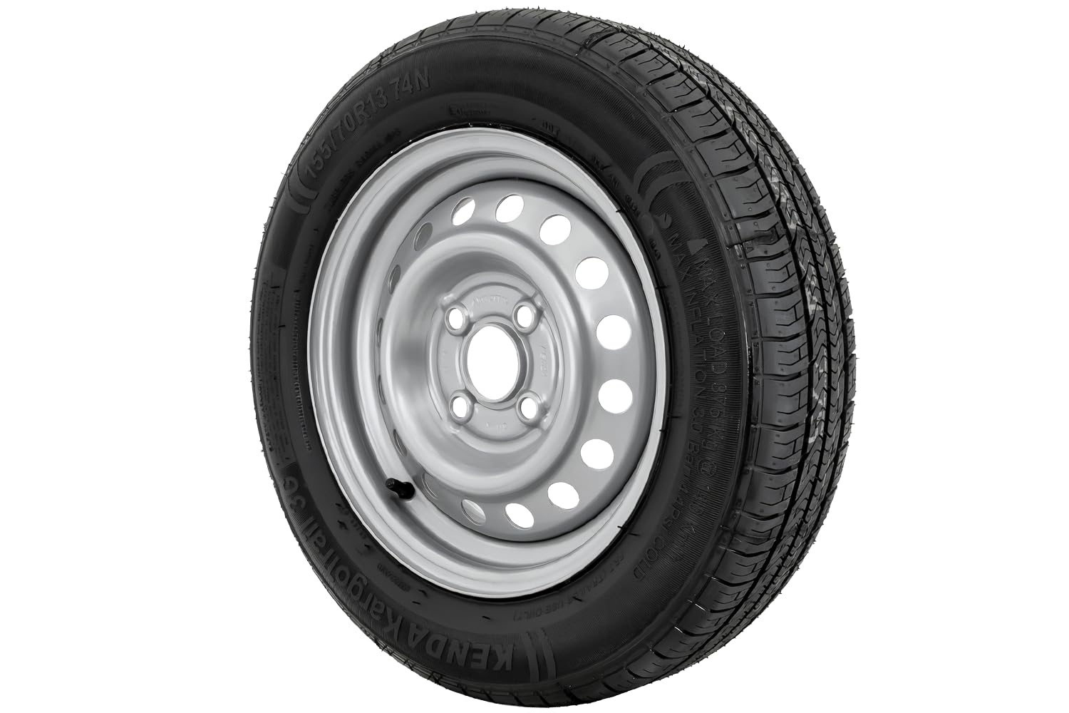 Kenda Ruota per rimorchio 155/70 R13 74N completa – Pneumatico 13 pollici 4 stagioni cerchione acciaio 4Jx13 H2 4x100 ET30