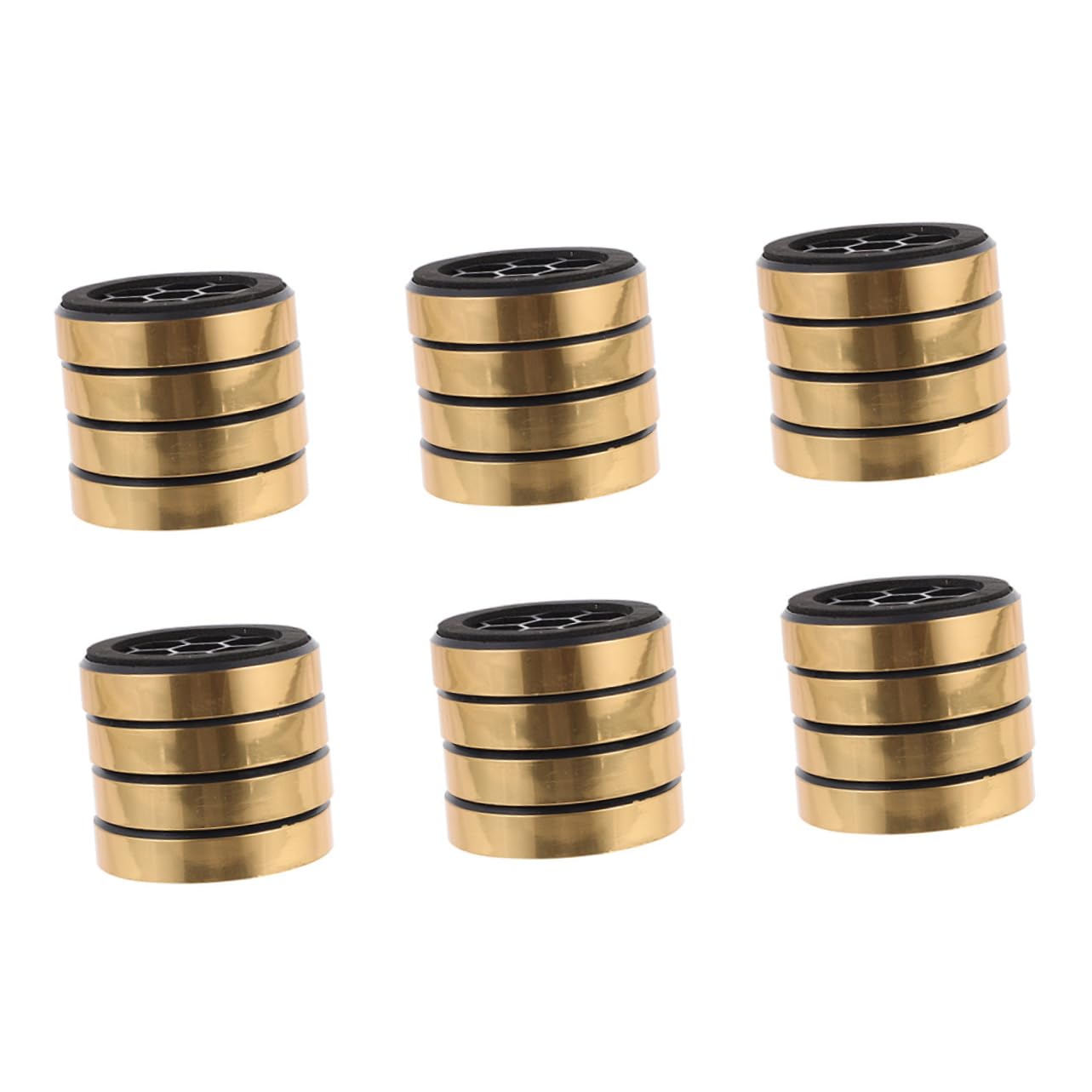 ARTIBETTER 24pcs Amplifier Isolation Feet Pad Speaker Chassis Pads Stereo Amp Feet Aluminum Vibration Absorption