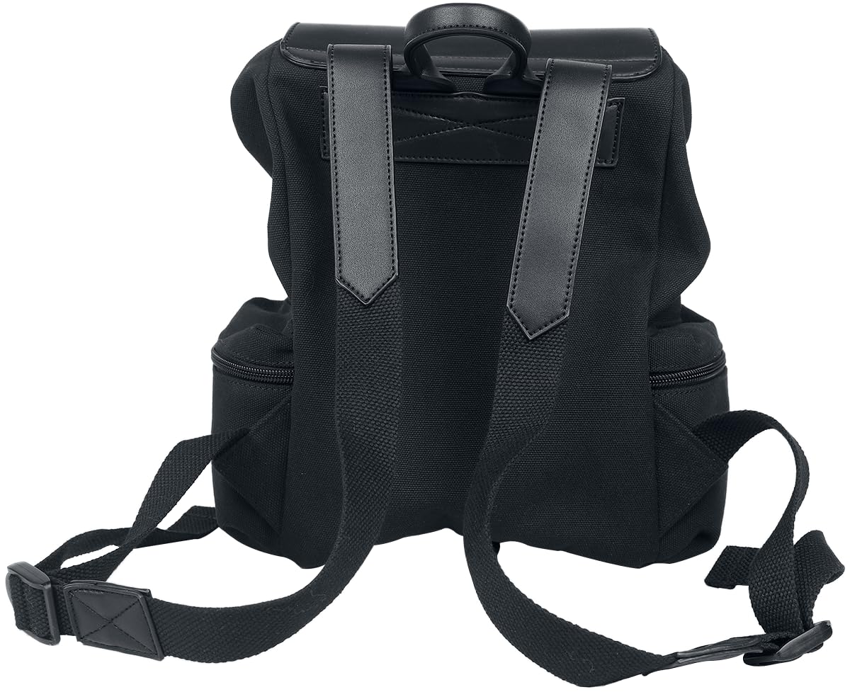 Banned Alternative Moloch Pentagram Mujer Mochila Negro 90% Algodón, 10% Poliuretano