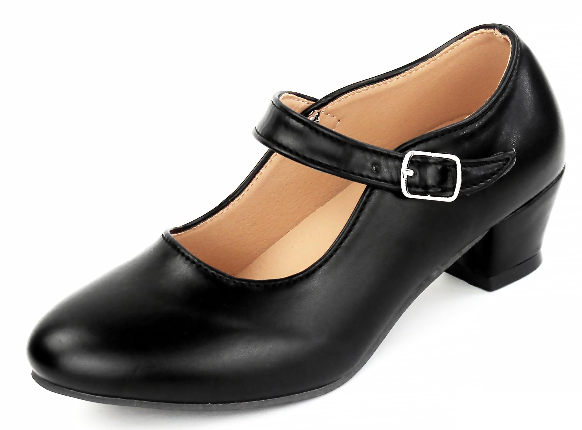 Sevillanas Flamenco-Tanzschuhe für Mädchen, mit verstellbarem Riemen, rutschfeste Sohle