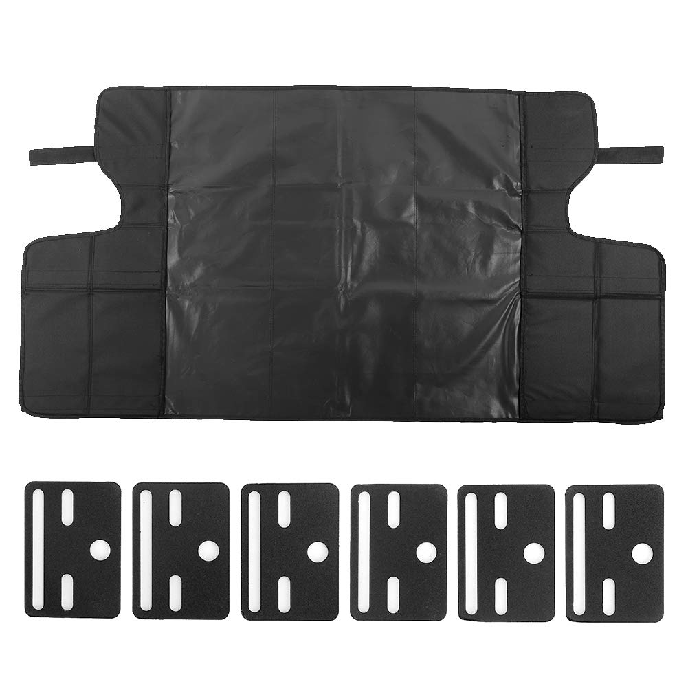 Qiilu Cargo Cover, Rear Trunk Luggage Security Shade Cover Fits for Jeep Wrangler JK