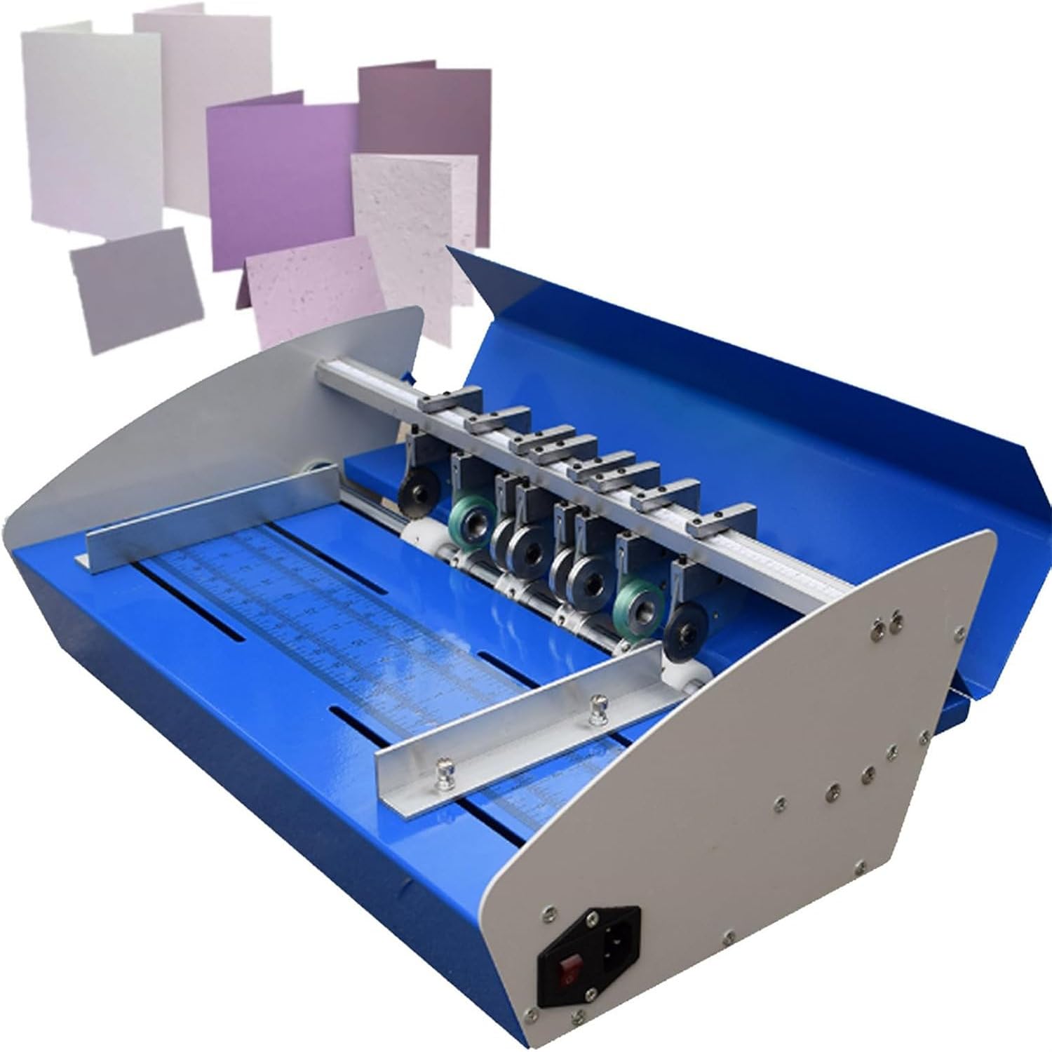 Macchina di piegatura elettrica, 520 mm regolabile carta Creaser Scorer con perforatore per copertine di libri da ufficio
