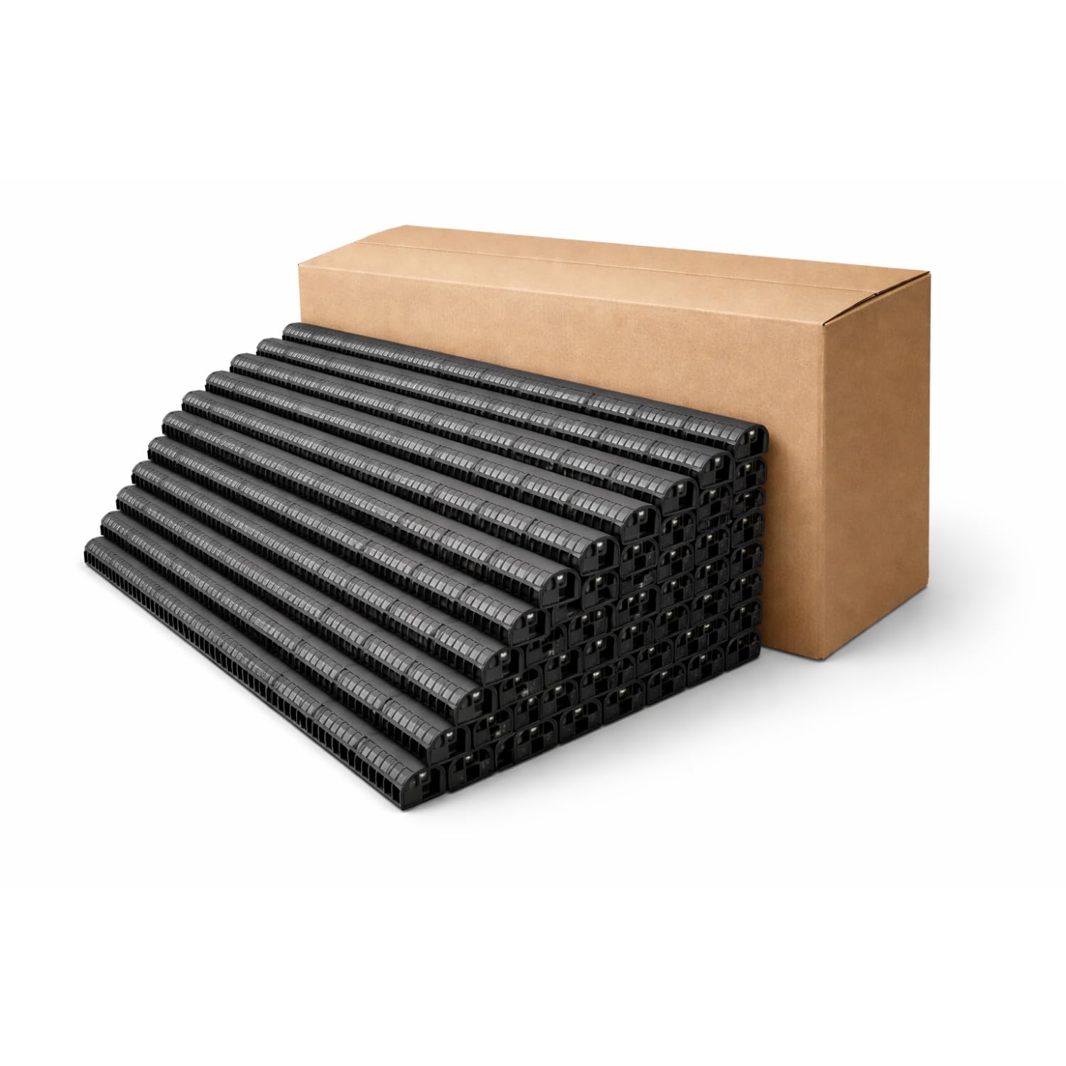 Home Smart Black Over Fascia Vent Packs 1 Metre 10Mm Continuous Airflow Roof Eaves Ventilation System For Pitched And Flat Roofs (40)