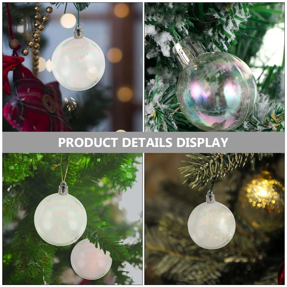 Veemoon 60piezas Bolas De Navidad Colgantes De Plástico De Adornos Decorativos para Árbol Fiestas y Bodas Variedad De Ligero y Resistente para Uso Interior y Exterior