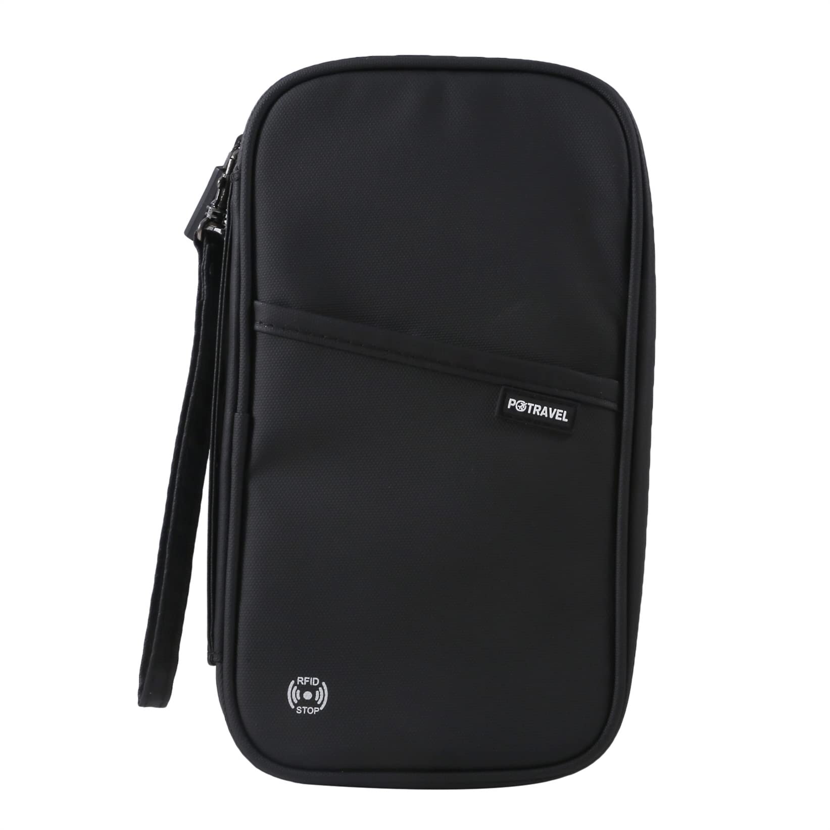 YIFUO Family Passport Holder Travel Wallet Storage Bag Document Holder Organiser for Women Men for Id Card Credit Cards Flight Tickets Money Coins,Black