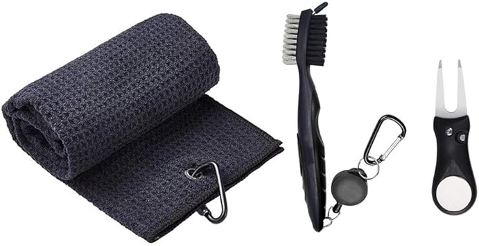 Review 3 Pack Microfiber Waffle Pattern Golf Towel | Golf Club Brush Groove Cleaner | Golf Divot Repair Tool Switchblade Foldable Review 3 Pack Microfiber Waffle Pattern Golf Towel | Golf Club Brush Groove Cleaner | Golf Divot Repair Tool Switchblade Foldable