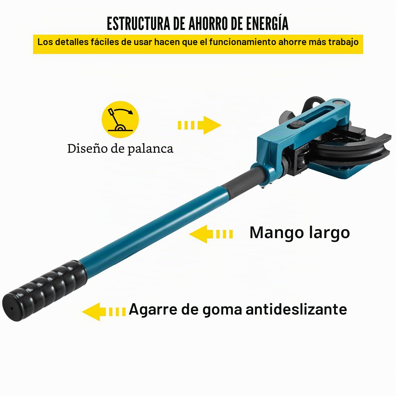 VEVOR Dobladora de Tubos Universal, Dobladora de Tubos, Dobladora de Tubos Acero, Dobladora Manual de Acero al Carbono, Dobladora de Tubos Manual, con 7 Dados, Diámetro de Tubería de 10 mm-25 mm