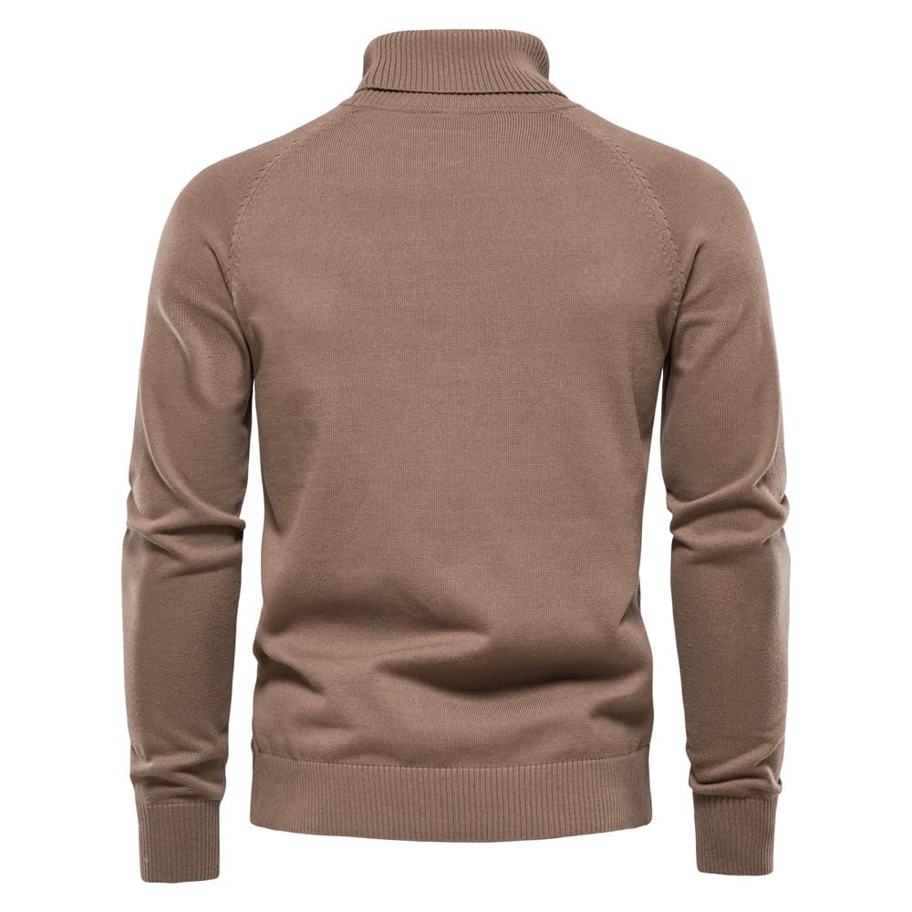 moisture Męski sweter na co dzień męski sweter z długim rękawem golf sweter jednolity kolor męski dzianinowy sweter biznesowy na co dzień prosty męski sweter sweter sweter dla mężczyzn (kolor: ciemnoszary, rozmiar: S)