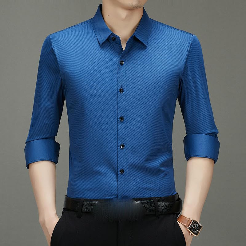 Camicia da uomo a maniche lunghe a righe affari casual lavoro professionale primavera