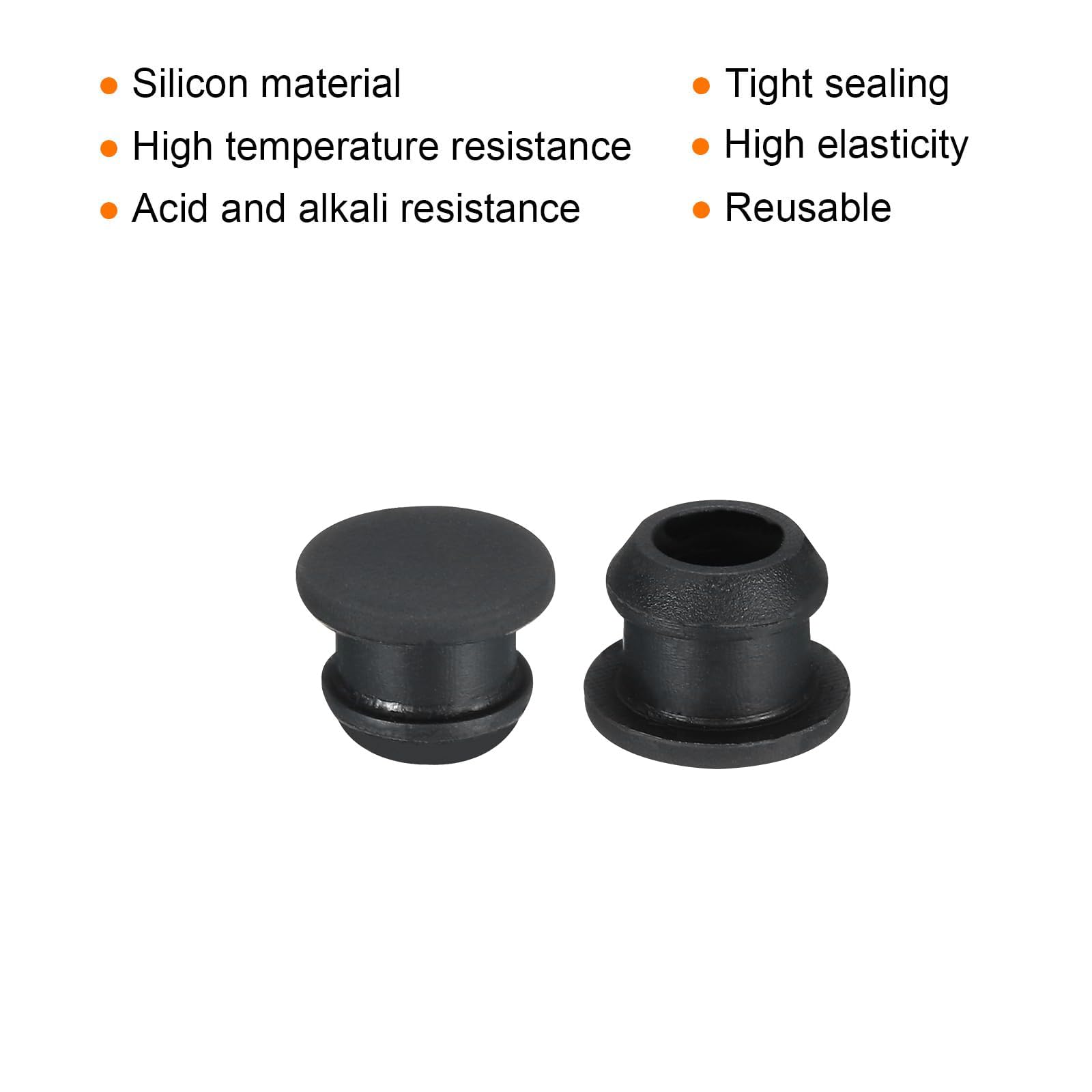 TA-VIGOR 30Pcs Silicone Snap in Locking Hole Plugs, 10mm Diameter Hole Stoppers - Image 3