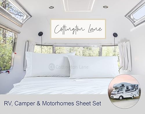 Miniatura 2 de Juego de sábanas de 4 piezas, sábanas olímpicas tamaño Queen, juego de sábanas de 400 hilos, 100% algodón, sábana bajera de bolsillo profundo de 15