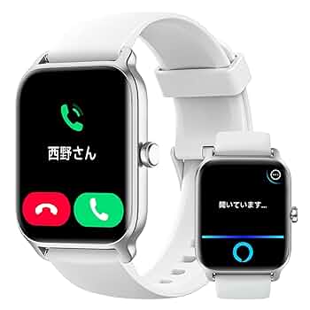IP68 防水スマートウォッチ 通話可能 スマートウォッチ 通話機能 レディース 日本製センサー 丸型