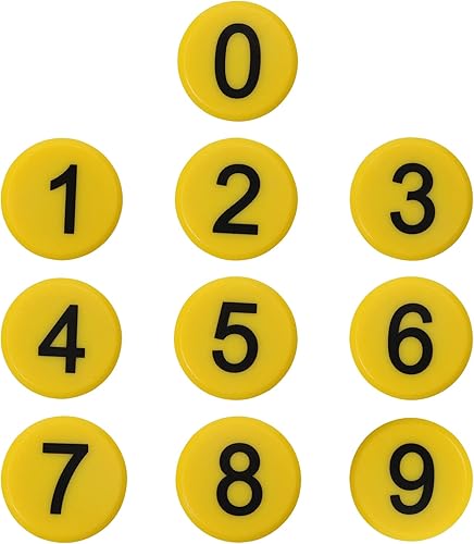 Tupalizy Imanes redondos para nevera de 0 a 9 números para nevera pizarra blanca pegatinas magnéticas para cocina hogar oficina escuela manualidades