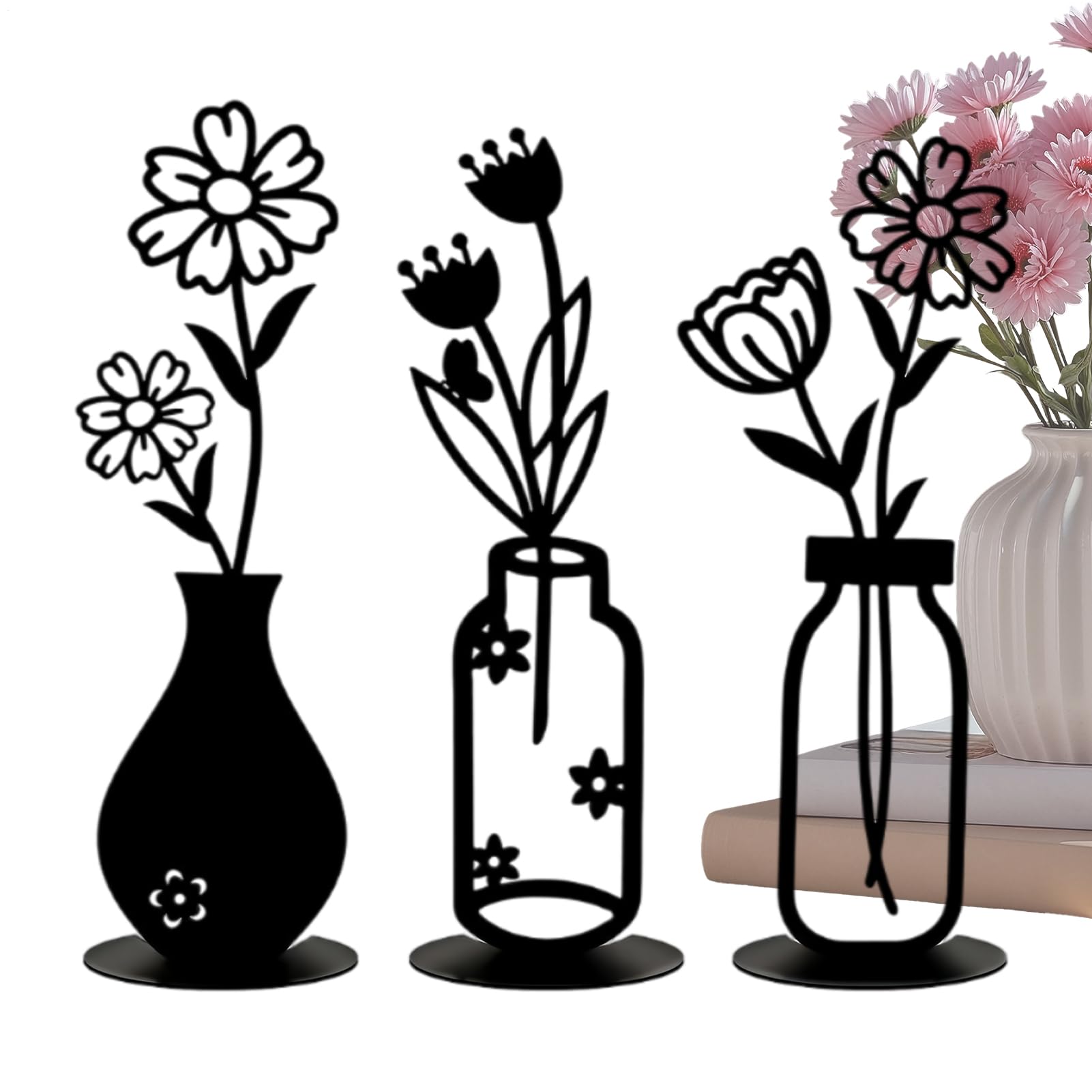 Petits vases art en métal pour embellir votre maison de ferme