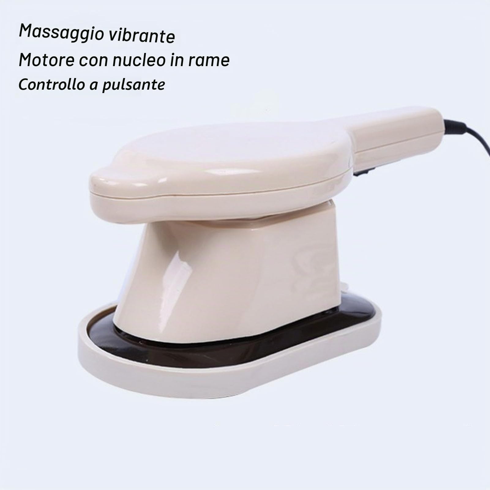 Fockety Massaggiatore Elettrico Portatile del Corpo, rilassamento Muscolare alleviare la Fatica Ferro a Forma di Caldo comprimere Corpo Collo Massaggio Profondo con 3 Teste di Massaggio