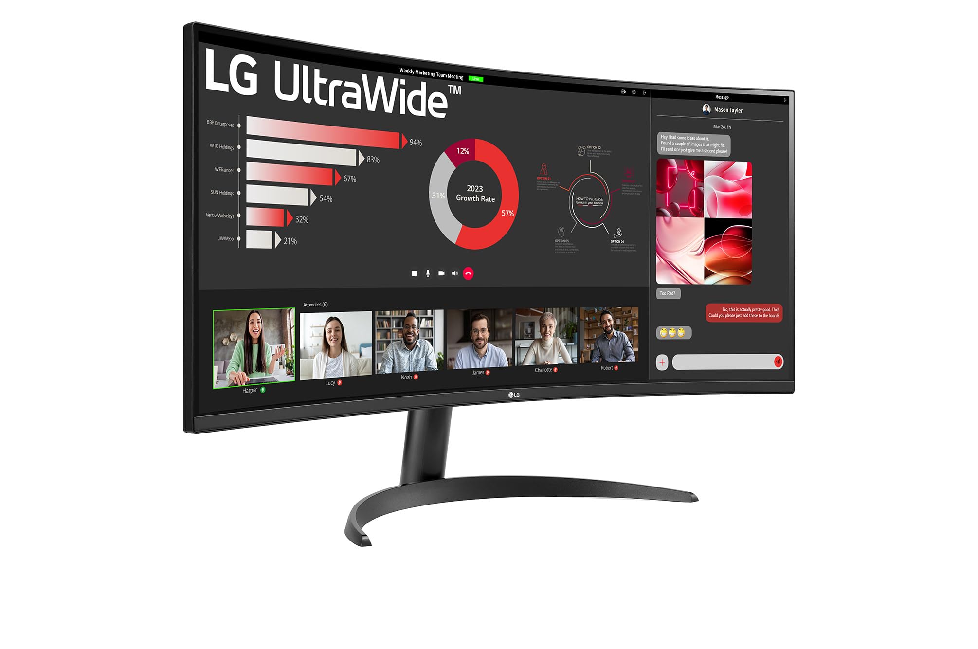 Lg Ultrawide 34wr50qK-B - Monitor Led - Curvo - 86,42 Cm (34")