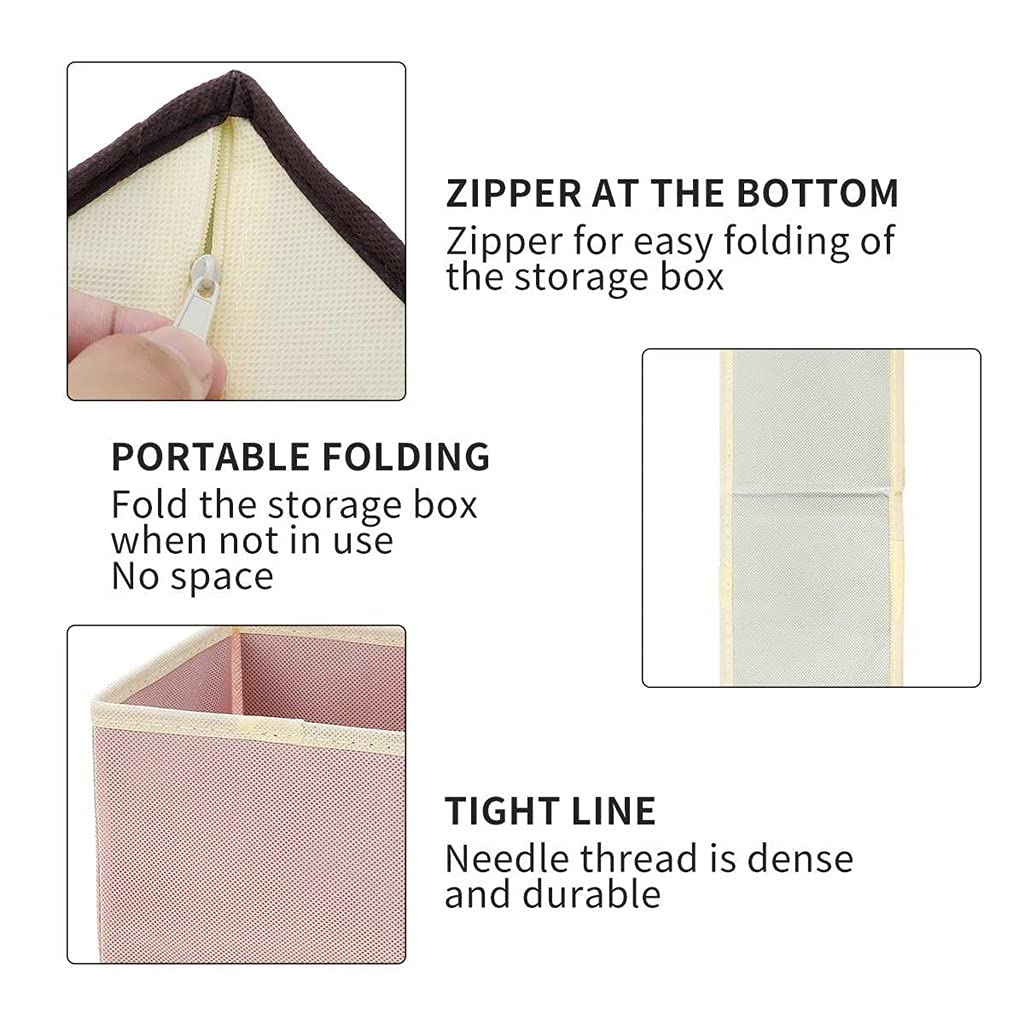 Conteneur de Rangement Non tissé, diviseur de tiroir Pliable, boîte de Placard à Couvercle pour Cravates Chaussettes Soutien-Gorge sous-vêtements Organisateur de vêtements