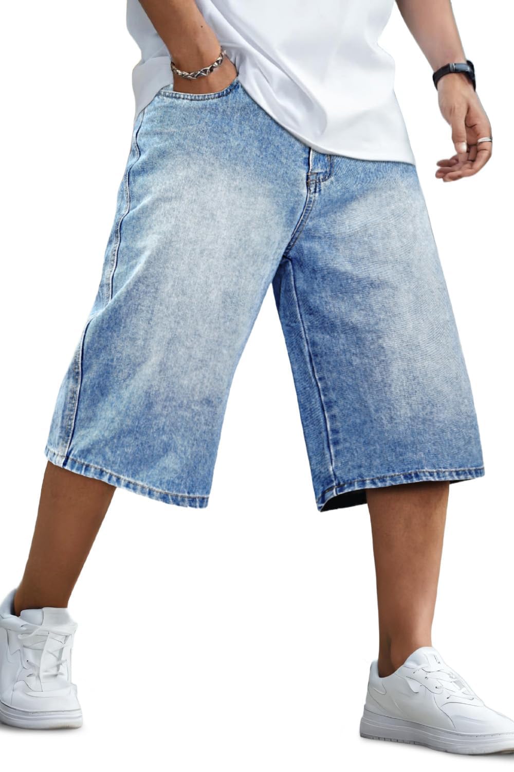 Men's Baggy Summer Jeans Shorts Y2k Loose Fit Men's Relaxed Jorts