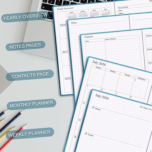 Miniatura 5 de Agenda 2024-2025  Agenda semanal y mensual desde julio de 2024 a diciembre de 2025, 5.8 x 8.25 pulgadas, agenda mensual de 18 meses, 14 páginas de