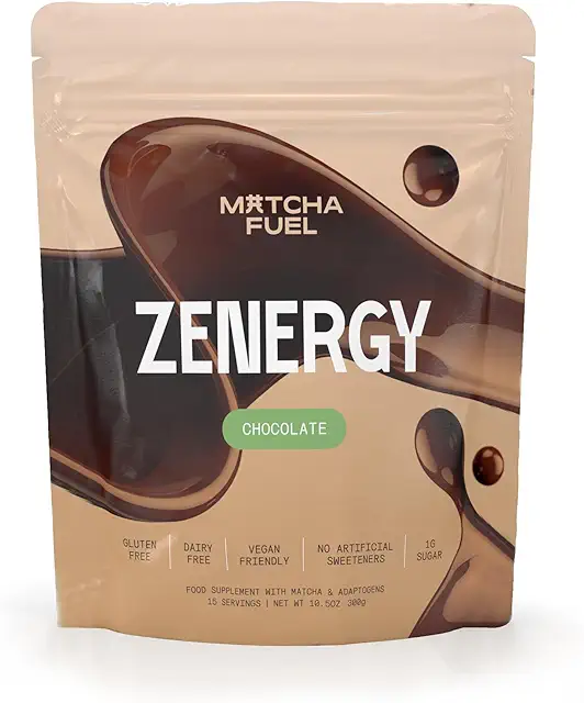 Chocolate Matcha Powder with Mushrooms & Adaptogens for Energy & Focus