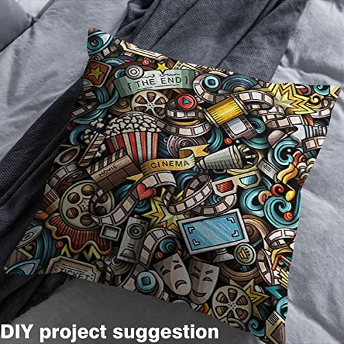 Premium Waterproof Hipster Fabric by the Yard - Colorful Cinema-Inspired Upholstery for Outdoor and Indoor Furniture 5 Premium Waterproof Hipster Fabric by the Yard - Colorful Cinema-Inspired Upholstery for Outdoor and Indoor Furniture - Image 4