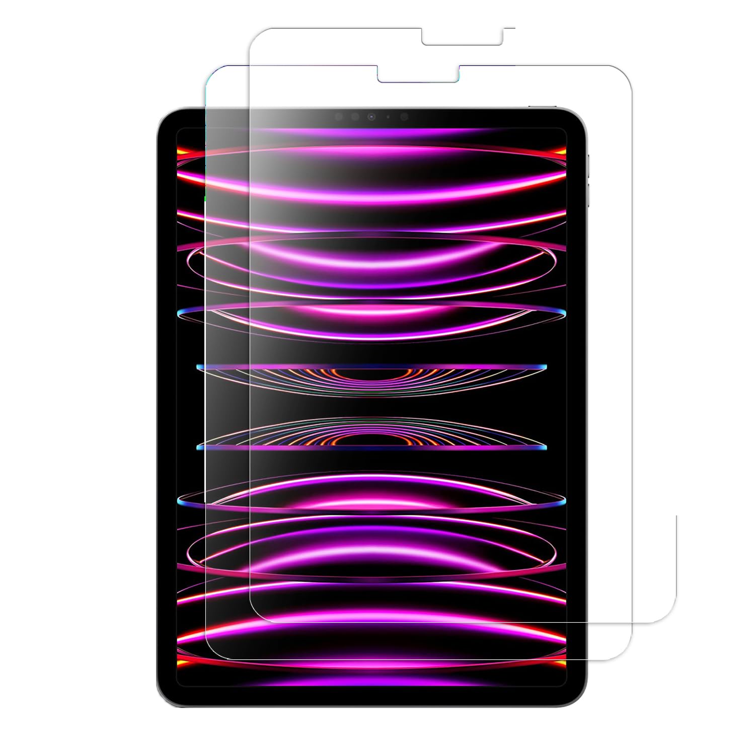 2 Pack Screen Protector for iPad Pro 11 inch 2022/2021/2020 (4th/3rd/2nd Generation) High Definition Clear Shield (PET), Stylus Pens Compatible, Ultra Resistant, Case Friendly