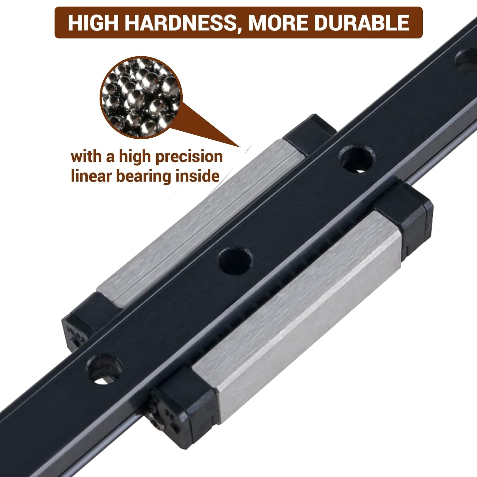 MGN9H 400mm Linearführung 4 Stück Miniatur Schwarz Linearschiene lineare Gleitgitter mit 4 Stück MGN9H Wagenblock
