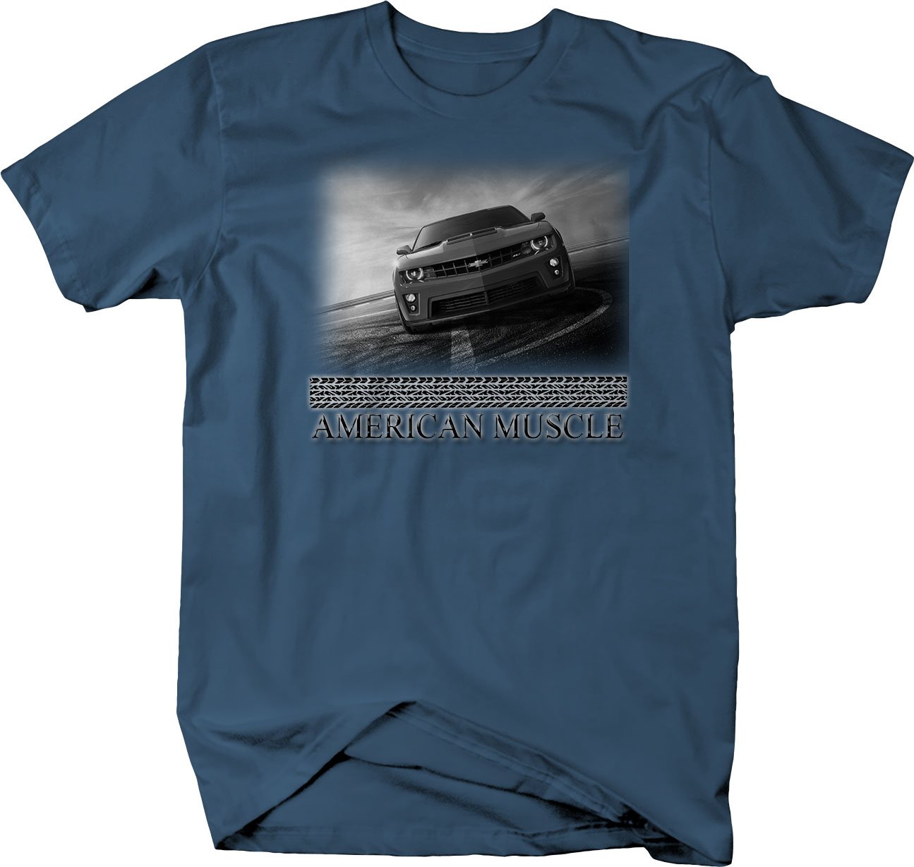 Bold ImprintsRetro American Muscle New Classic Racing Camaro SS Red T Shirt for Men