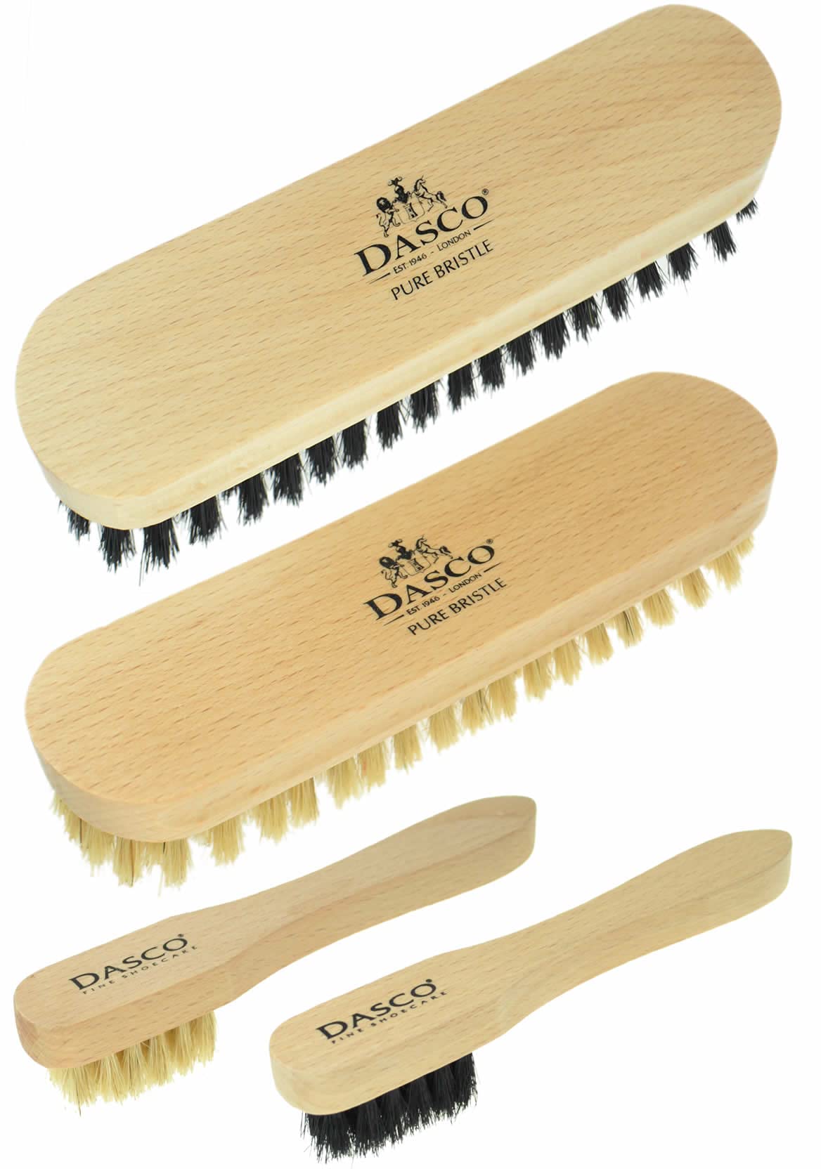 Dasco Grey Large Bristle Shoe Brush Set