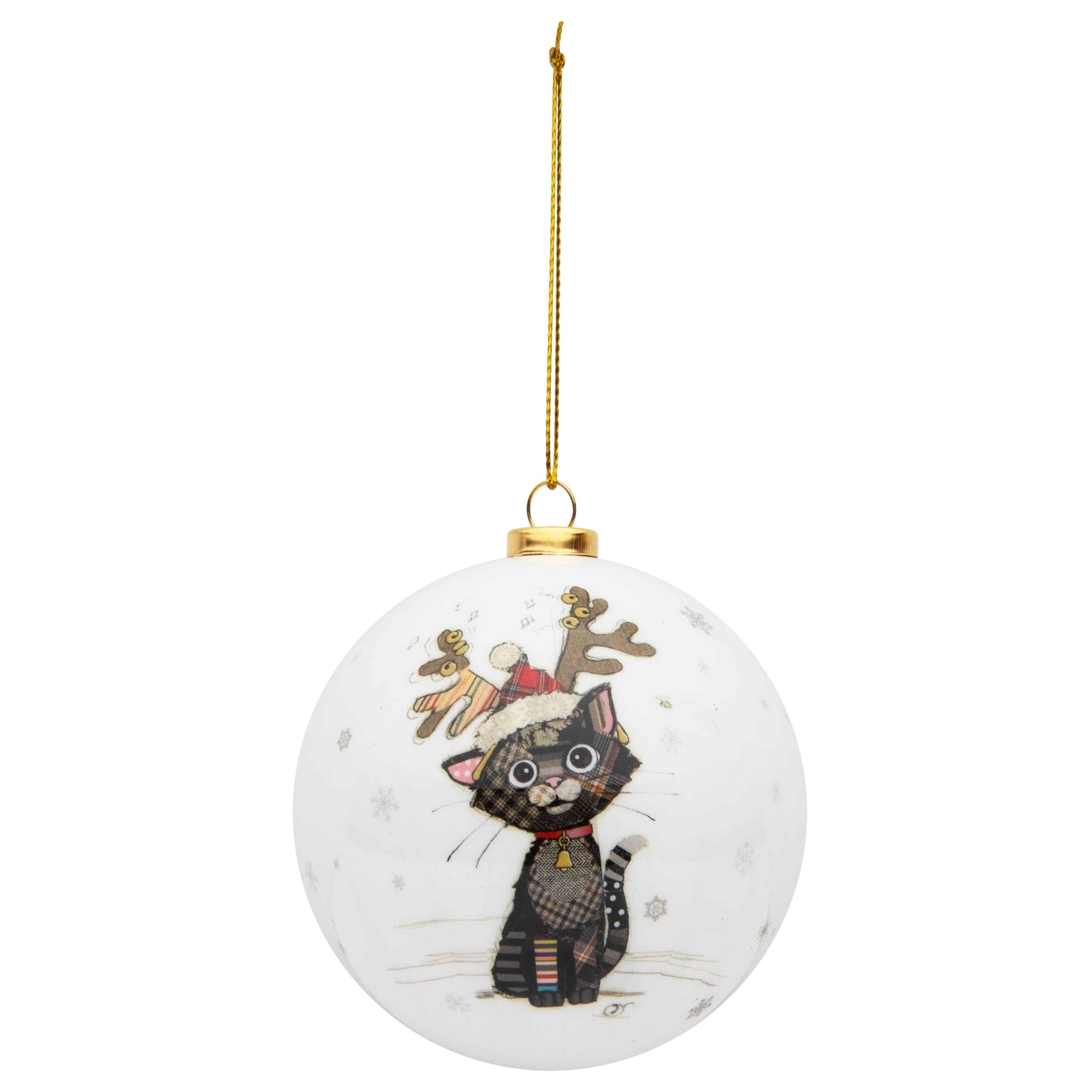 The Leonardo Collection Kitten Antlers Lesser & Pavey Christmas Tree Baubles | Christmas Tree Decorations For All Types Of Trees | Decorations For Home Or Office - Bug Art