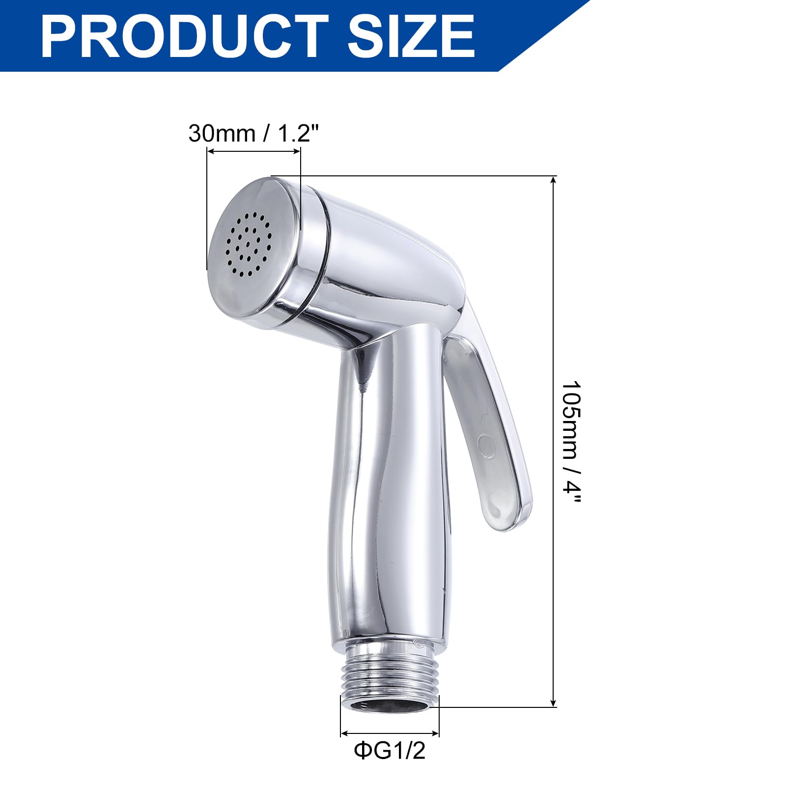 uxcell Bidet Sprayer Pressurized Handheld Bidet Sprayer for Toilet Jet Spray Bidet Attachment Bidet Toilet Sprayer Head for — view 2