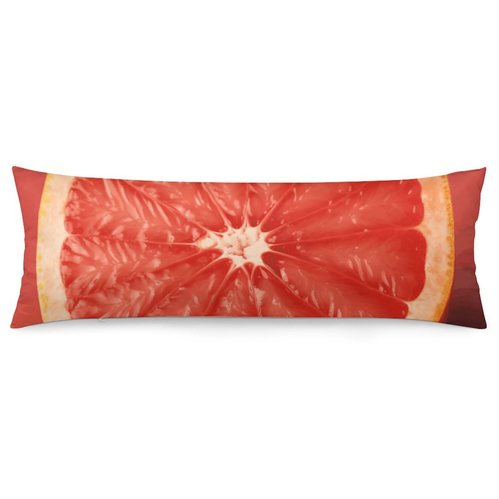 2 Pack Pillow Cases for Hair and Skin, Soft Breathable Pillow Case Covers with Hidden Zipper, Ripe Grapefruit Slice Pillowcase 20"x54" Pillow Covers for Sleeping Gift