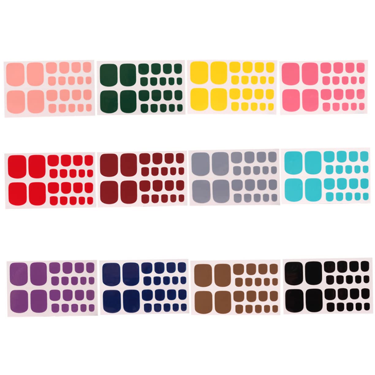 Healvian 48fogli Adesivi Decorativi Per Unghie Dei Piedi Di Stickers Per Unghie Facili Da Applicare Per Uso Domestico e Nei Saloni Di Bellezza Design Elegante e Unico Materiale Resistente e