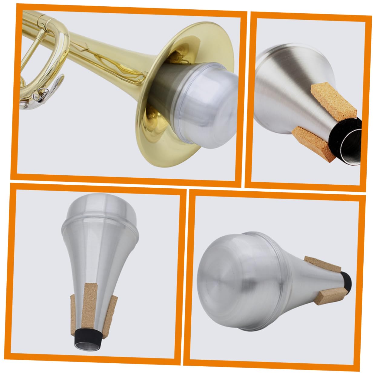 Levemolo Aluminum Alloy Small Trumpet Mute Trumpet Replacement Quiet Practice Tool