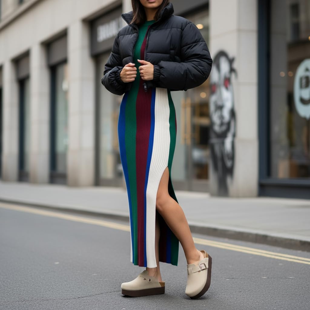 CUSHIONAIRE Loom Platform Clogs for Women, Stylish Vegan Suede Closed Toe Womens Clogs with Adjustable Buckle and Memory Foam Cork Footbed - Image 7