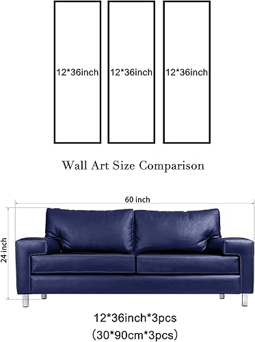 Miniatura 6 de Wieco Art 3 piezas de lienzos de bailarina bailarina, pinturas al óleo para decoración de pared, grande, 100% pintadas a mano, modernas, envueltas