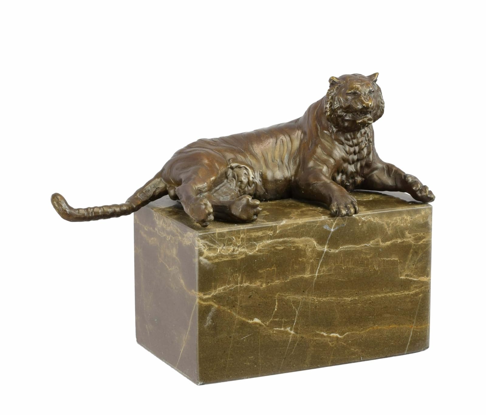 aubaho Bronze Sculpture Tiger Replica Retro Design Decoration