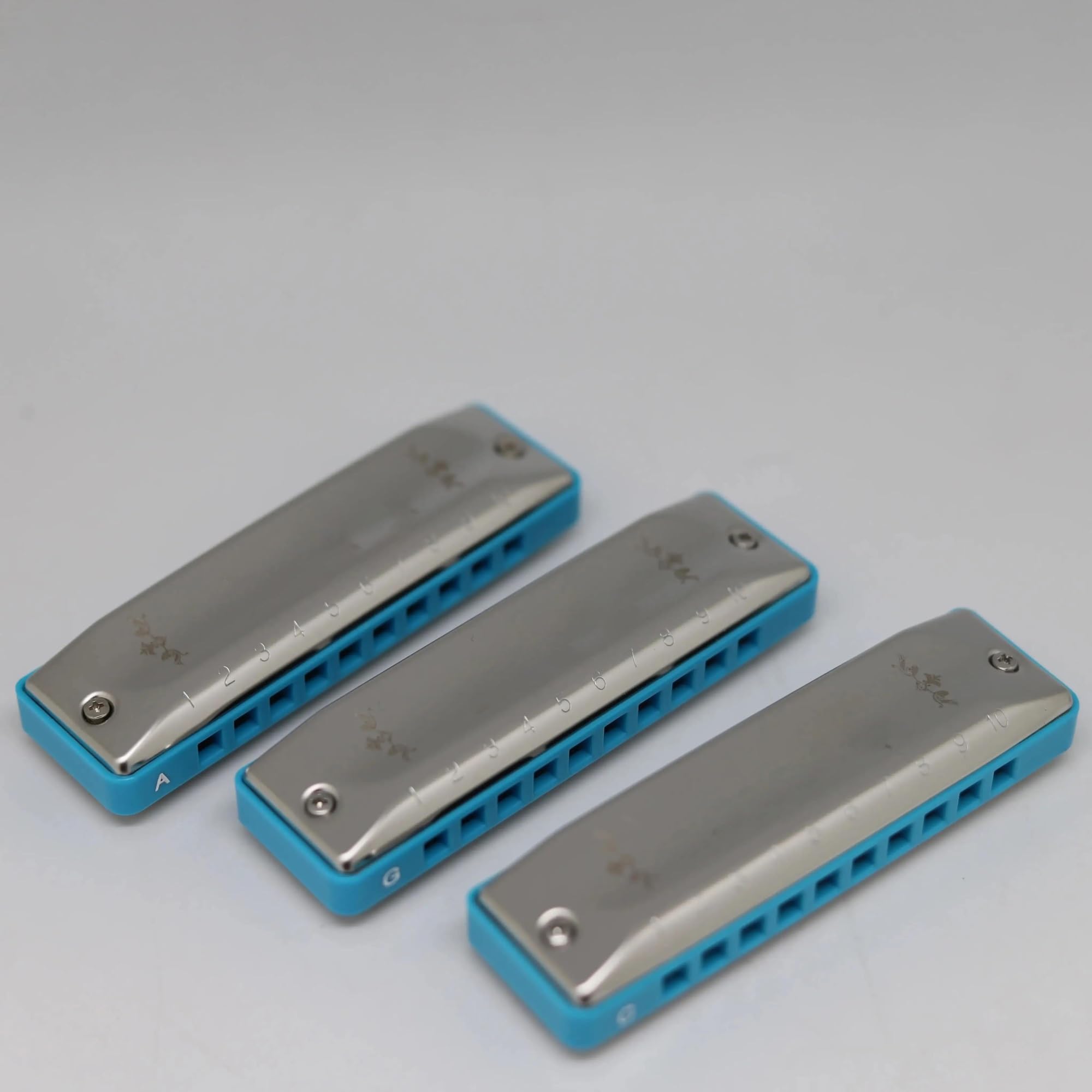 Set Di 3 Chiavi Per Armonica Blues A 10 Fori Con Custodia Per Adulti Professionisti Principianti