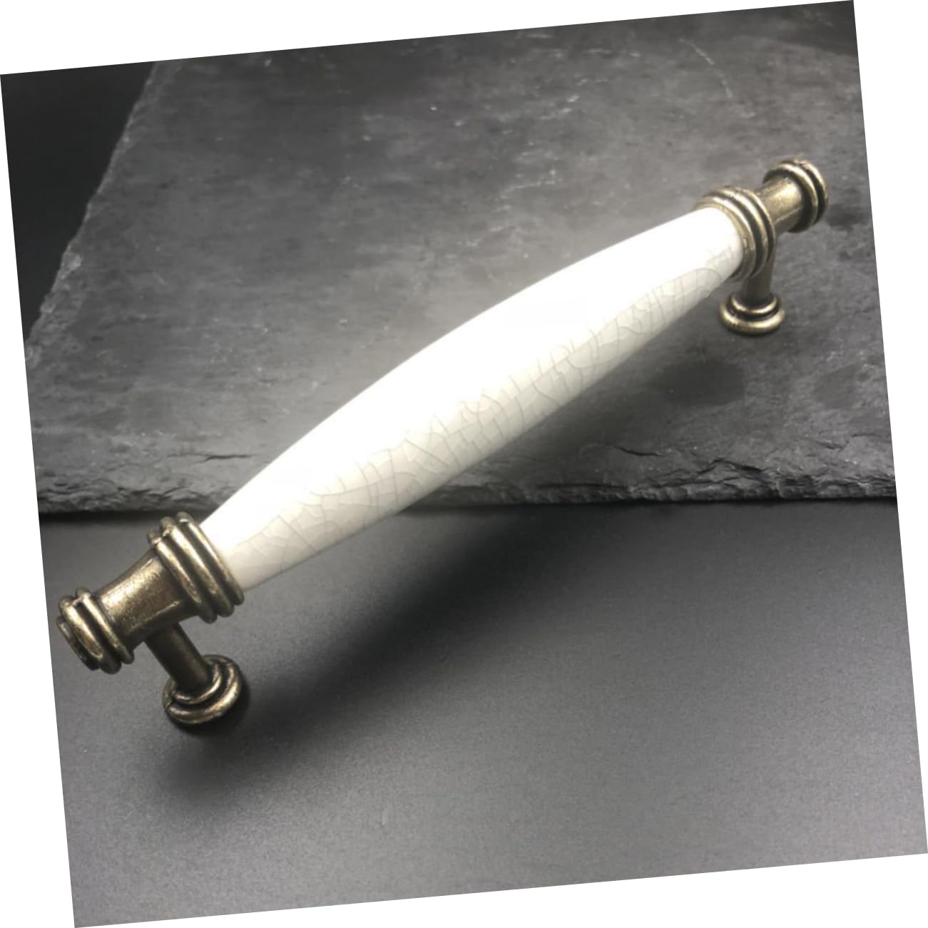 FOYTOKI 10pcs Zinc Alloy Ceramic Handle Grab Bars Compliant Bathroom Handrail Safety Handgrip for Toilet Bathtub Shower Random Style