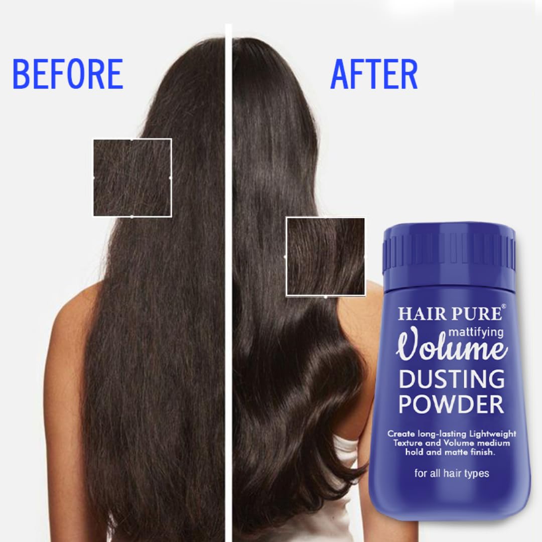 Hair Pure Mattifying Volume Dusting Powder for Men & Women | 24 Hours Matte Finish, Strong Hold & Root Lift | Lightweight Texturizing Styling Powder for Everyday Use β 20gm 4