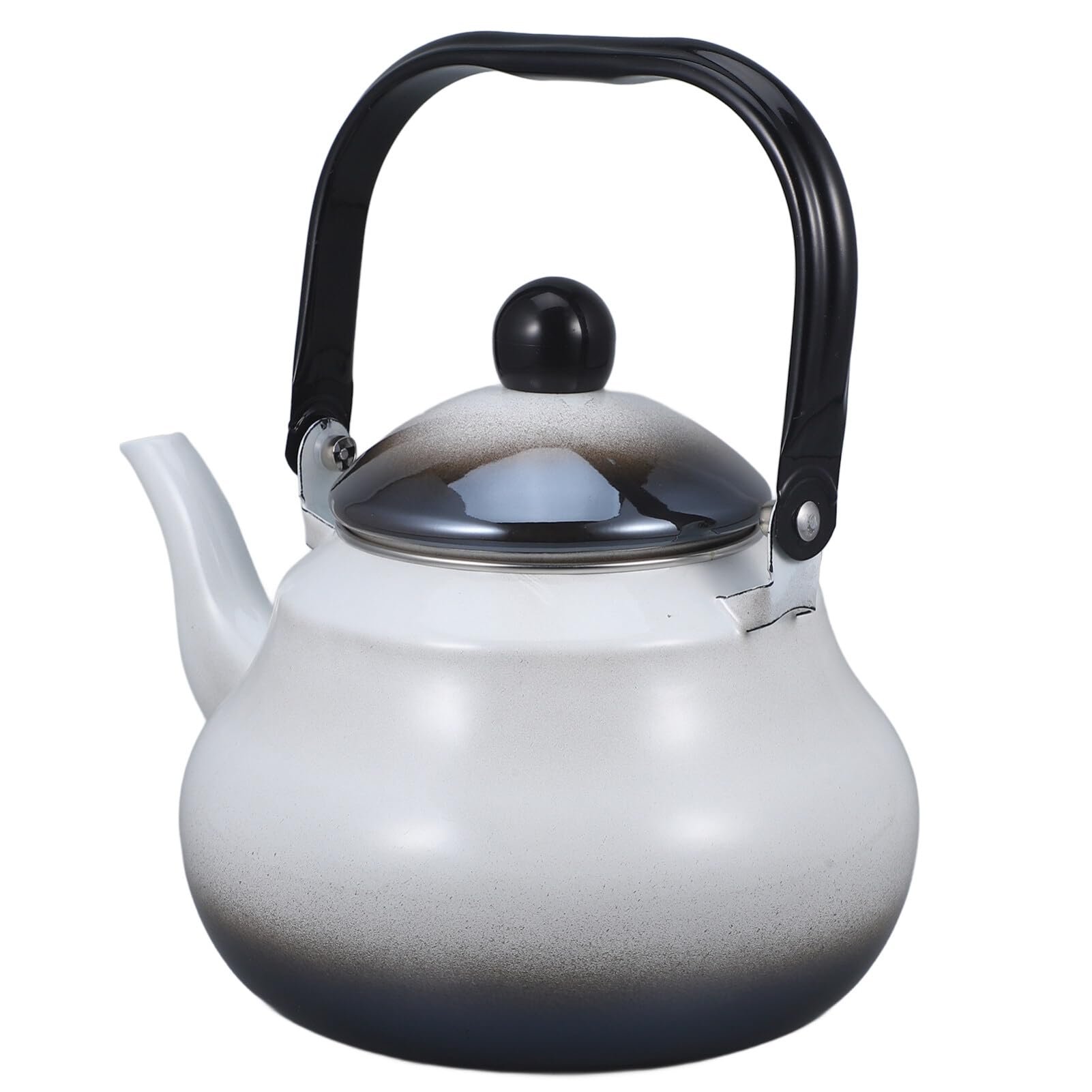 Cabilock Enamel Tea Kettle for Loose Tea Vintage Decorative Teapot Capacity Water Kettle for Electric Gas Stoves Heavy-duty Design for Durability and Practicality