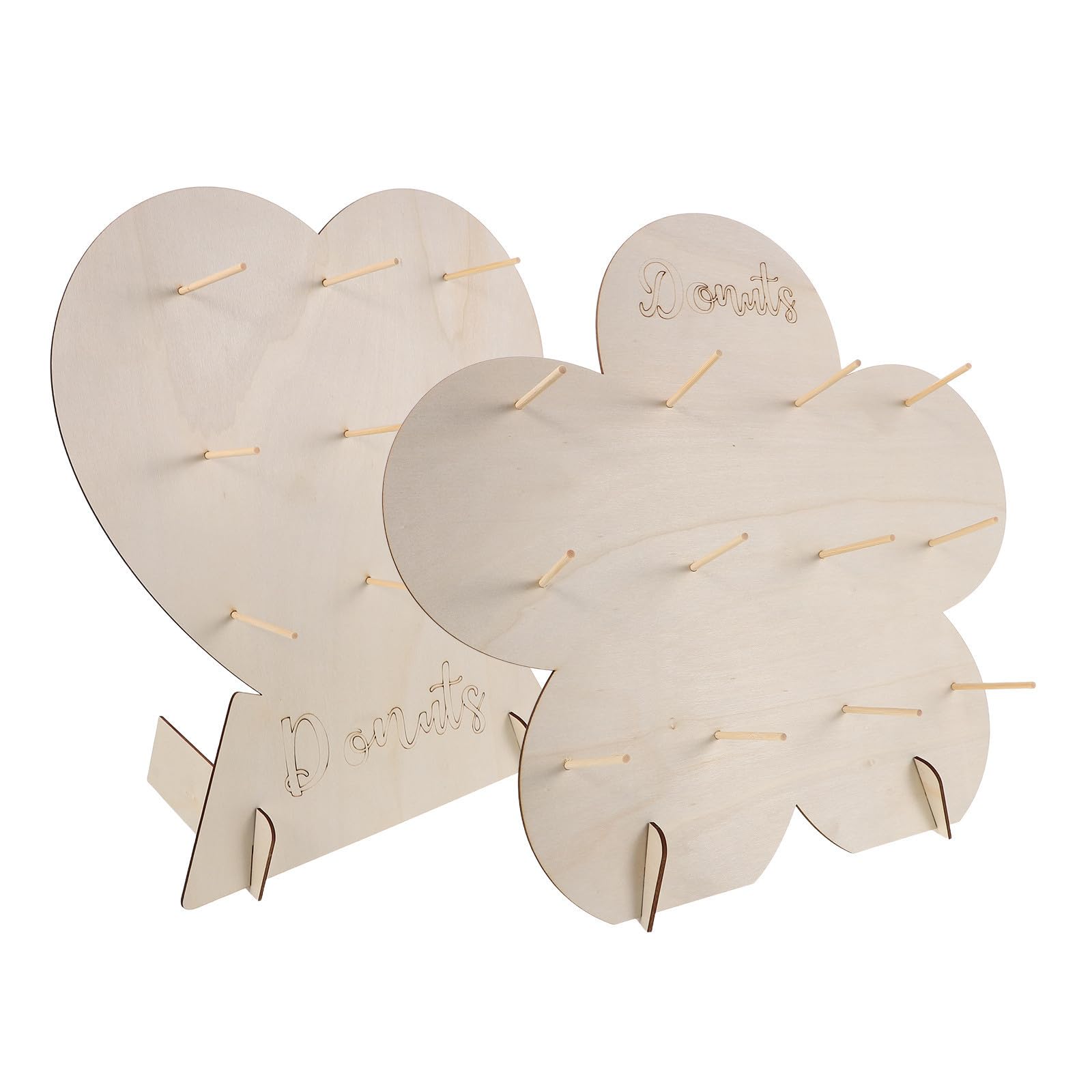 Toyvian 6 Pezzi Espositore per Torte a Livelli in Legno Beige per Feste