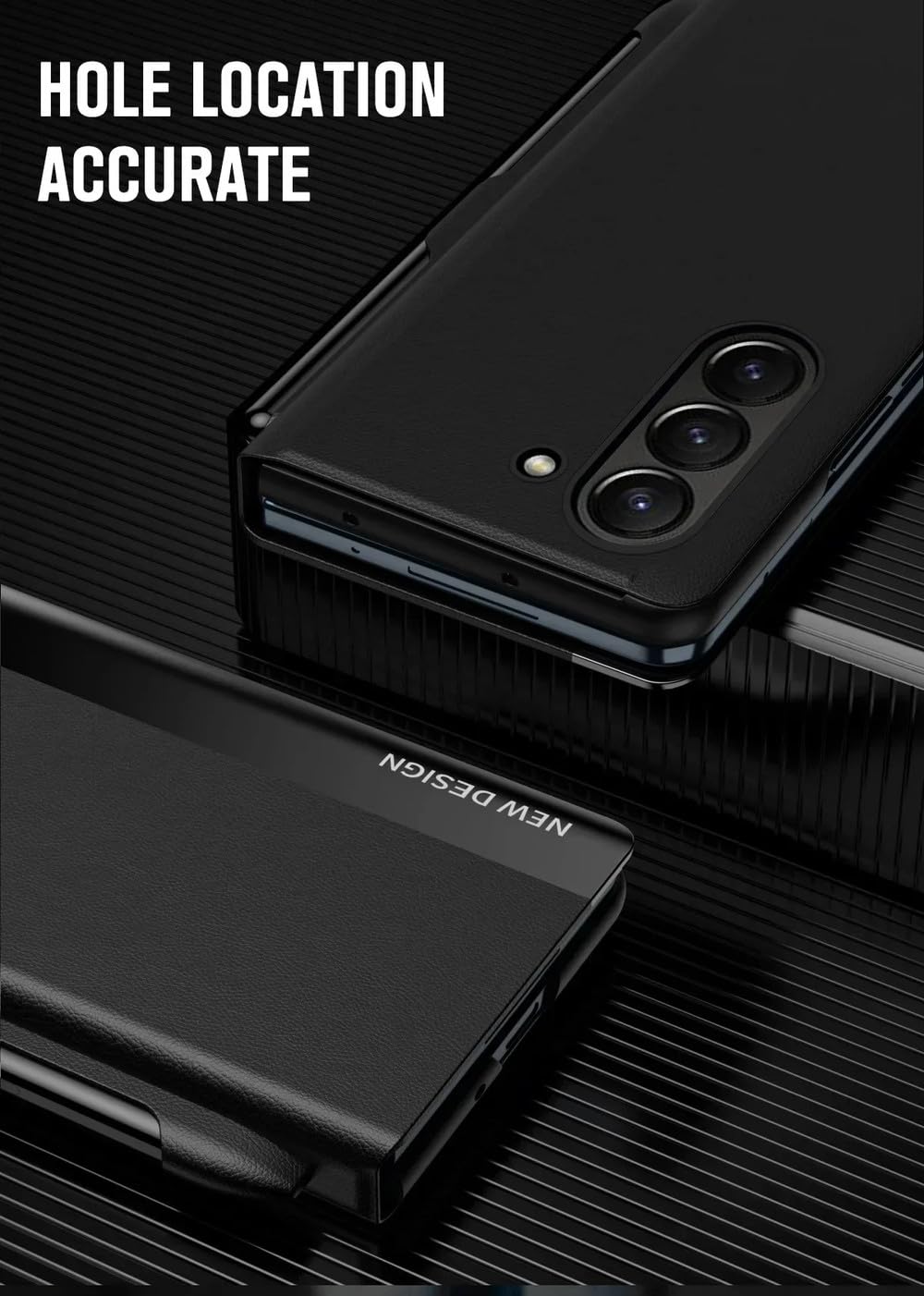 Funda magnética con Ranura para bolígrafo y Funda para teléfono con bolígrafo para Samsung Galaxy Fold6 Funda con Tapa para Galaxy Z Fold 5 4 2 3 Funda Protectora, bolígrafo Accesorio Negro, para Sam