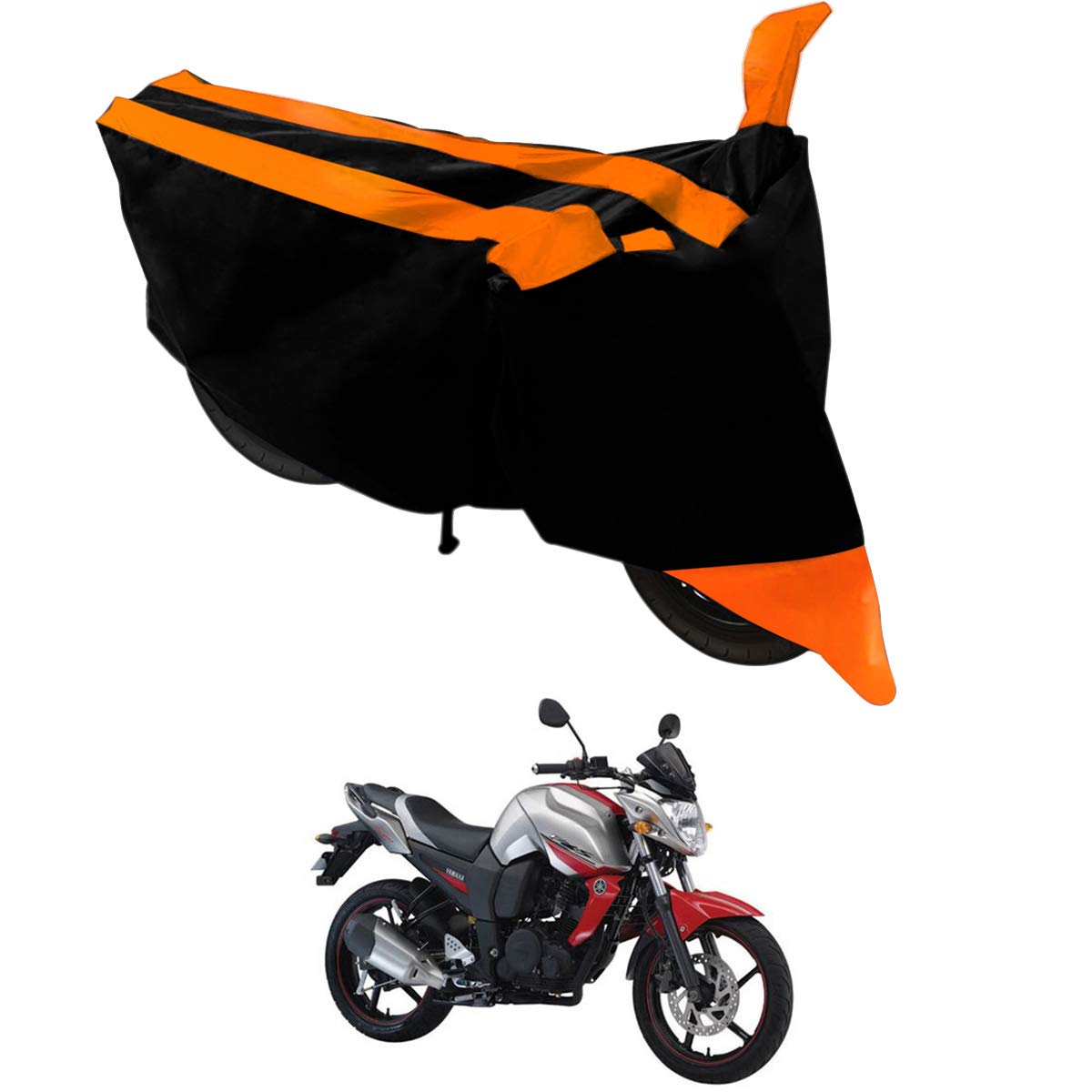 Kandid Black & Orange Water Resistant Bike Cover Yamaha Fz-S