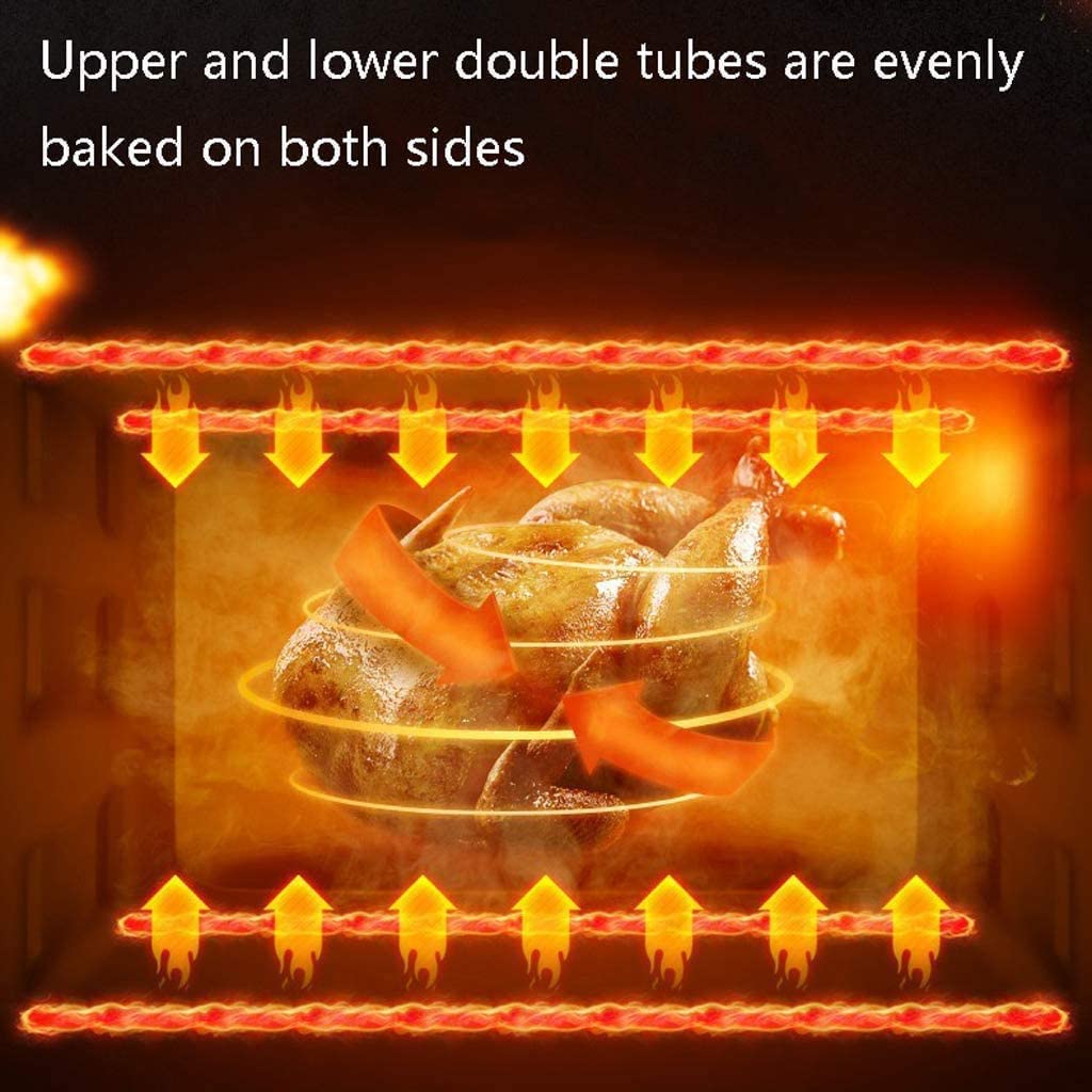Forno da 26 Litri, tostapane da appoggio a convezione, Timer controllabile dalla Temperatura del Forno, 3 modalità di Riscaldamento, Cottura Multifunzione per Uso Domestico, Torta, Forno Ele