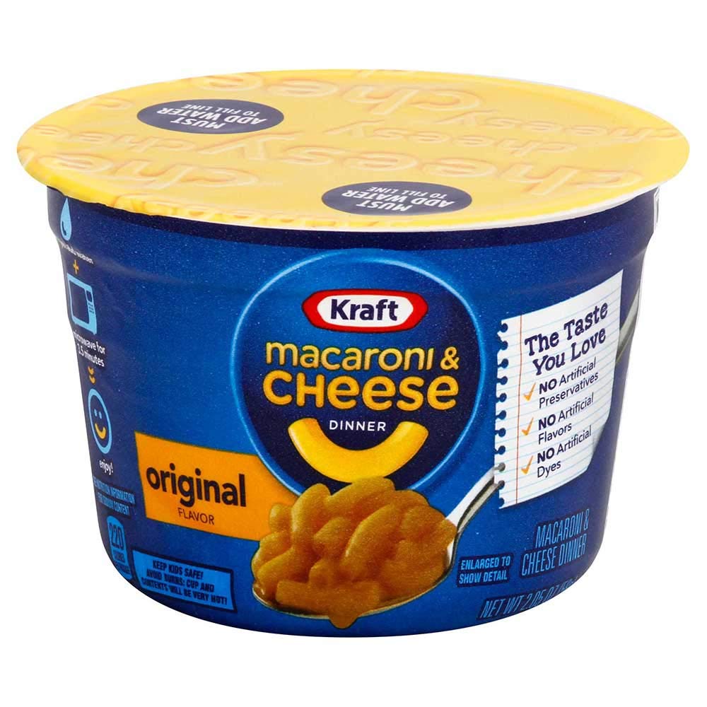 Kraft Easy Mac Original Cheese, 2.05-Ounce Microwavable Cups (Pack of 10)
