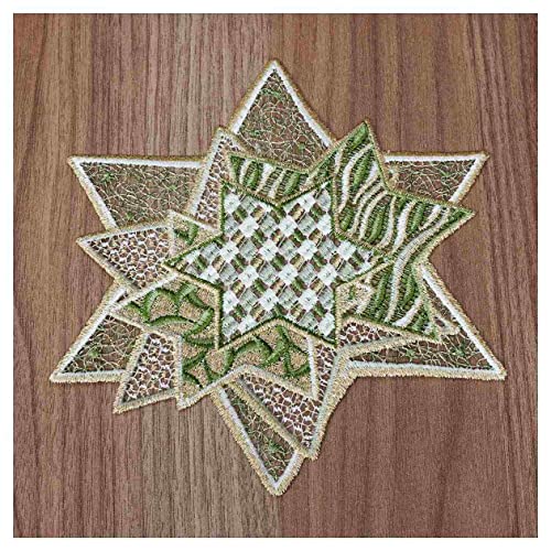 DSD Design-Studio Drechsler Winter-Tischdecke Sternenzauber Plauener...