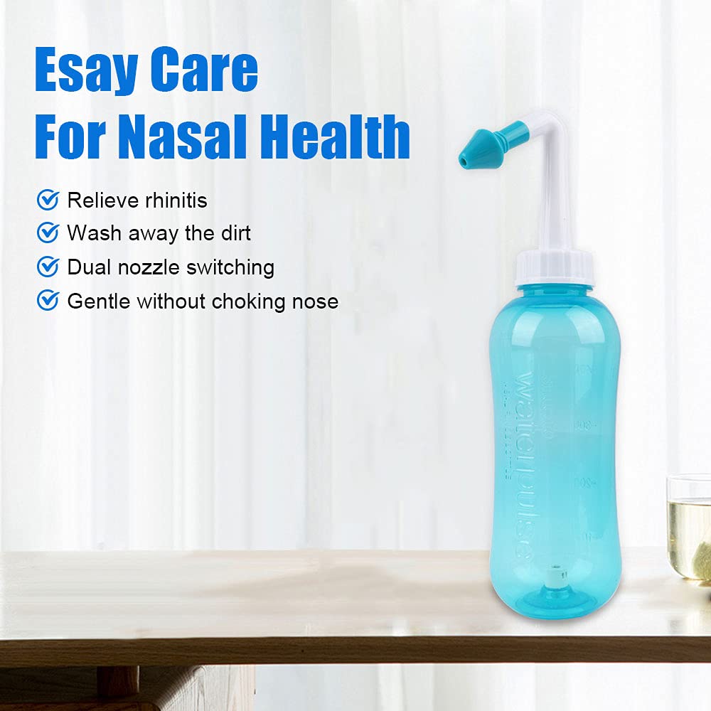 1 Set 300ml Irrigatore nasale NASSALE RISCULTO NASSALE Bottiglia NASSALE Lavaggio Lavaggio nasale Protezione del Naso Evitare la rinite allergica Adulti Bambini Neti Pot
